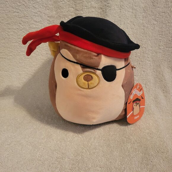 Squishmallows Halloween Squad Hans the Hedgehog in a Pirate Costume 8" NWT - Picture 1 of 6